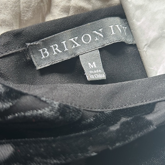 Brixton ivy black lined shell halter neck top. Medium. - Picture 3 of 4